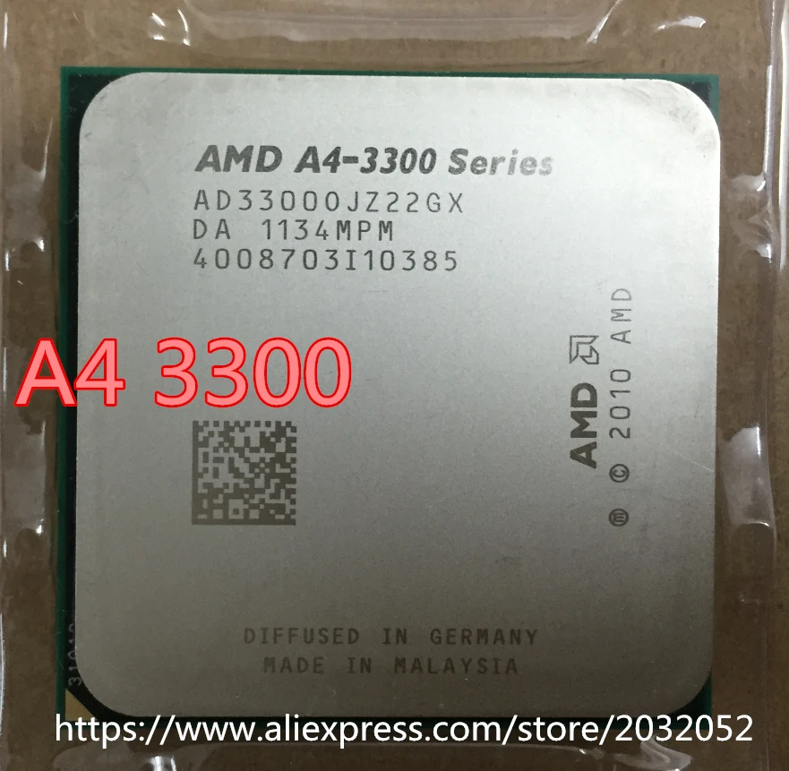 

AMD A4 3300 2.5GHz 1MB 65W CPU processor FM1 scrattered pieces A4-3300 APU