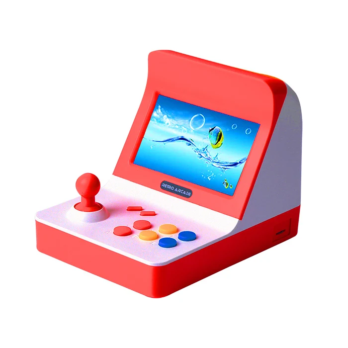 Портативная консоль для аркадной игры с джойстиком геймпадом Мини Портативный ретро Видео игровой плеер 3000 игр ТВ выход - Цвет: Red White