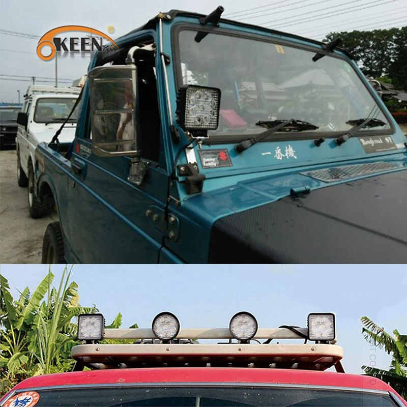 OKEEN 4X4 рабочий светильник 4 дюйма 48 Вт 12 в 24 В точечный/прожектор светодиодный для