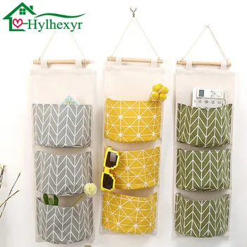

Wall Hanging Storage Bags Organizer Clothing Jewelry Closet Organizer Bags Pocket Hanging Holder Wall Storage Bags Racks 3 Color