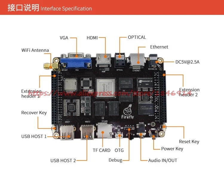 RK3288 ARM макетная плата Firefly-RK3288 Android Linux