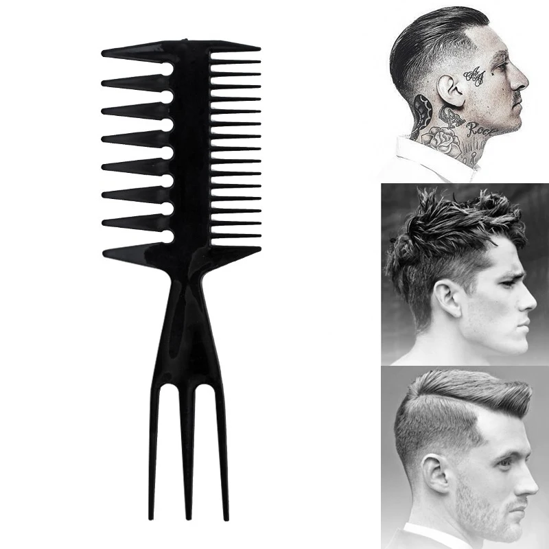 

Hairdressing Dyeing Cutting Combs Fish Bone Shape Double Side Teeth Coloring Brushes Triple Use Pro Salon Barber Styling Tools