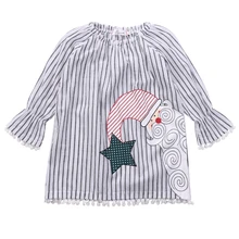 Одежда для детей; малышей; девочек clothestops Туту блузка с длинным рукавом Повседневное одежда принцессы новые Рождество Санта Клаус