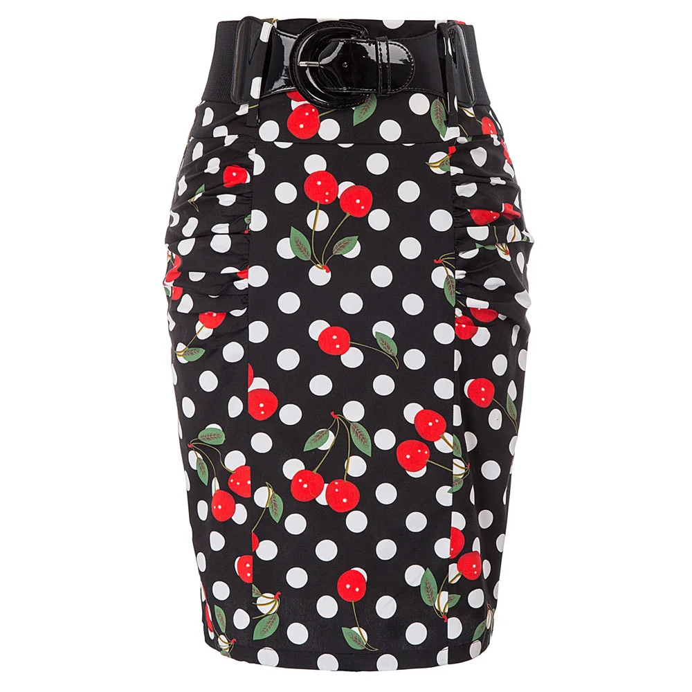 Женское трикотажное летнее облегающее мини-юбка карандаш с высокой талией и принтом