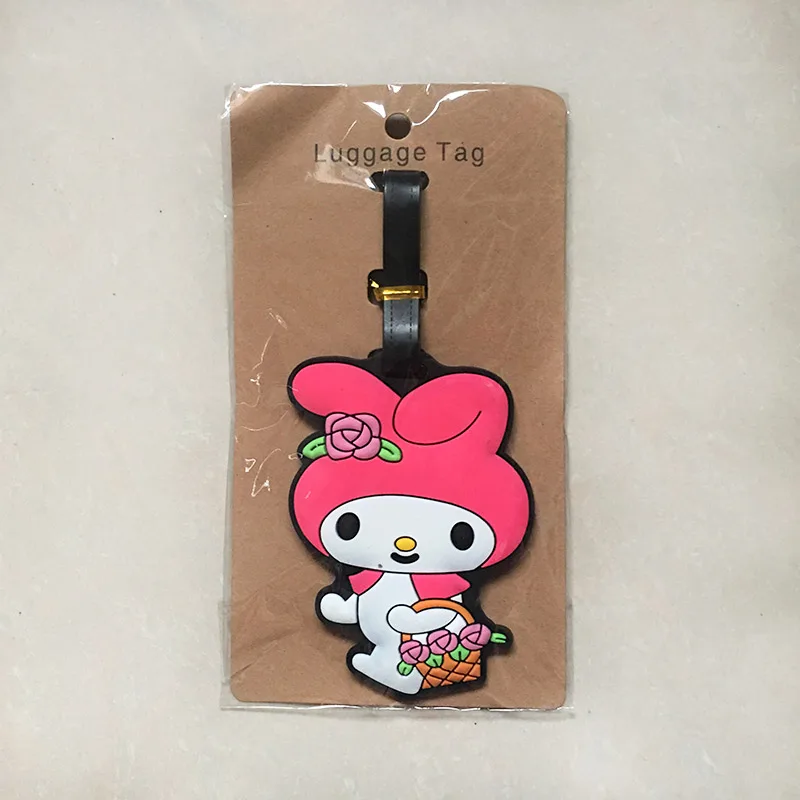 Women & Gils Cartoon Cute Travel Accessories Luggage Tags Suitcase Cartoon Style Cute Cat Fashion Silicon Portable Travel Label
