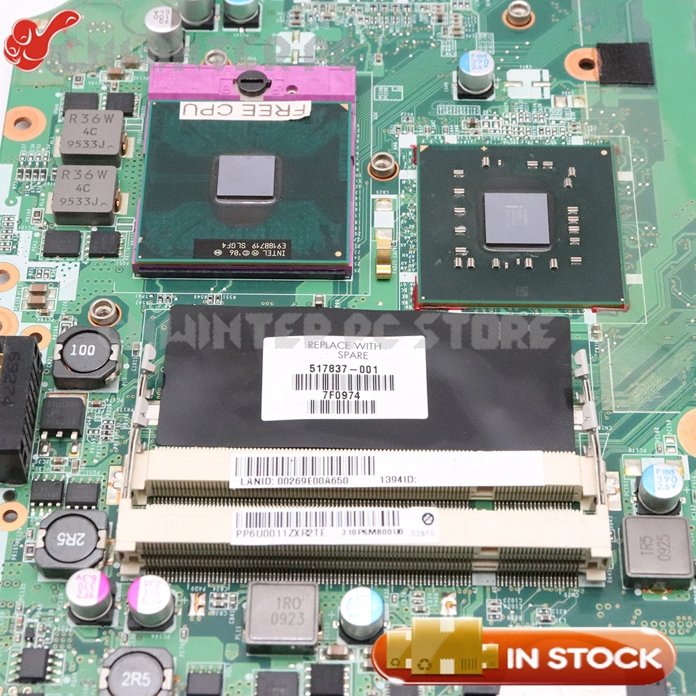  NOKOTION 517837-001 578000-001 For HP compaq G61 CQ61 CQ61-300 Laptop Motherboard DA00P6MB6D0 PM45 
