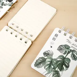 "Зеленые листья катушки" милый мини дневник карманный ноутбук рук блокнот исследование журнал спираль