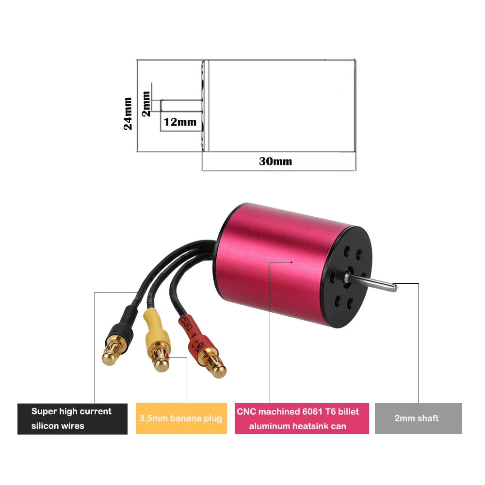 GOOLRC S2430 5800KV бесщеточный двигатель и 25A бесщеточный ESC комбо набор для 1/16 1/18 RC автомобиль грузовик электронные аксессуары