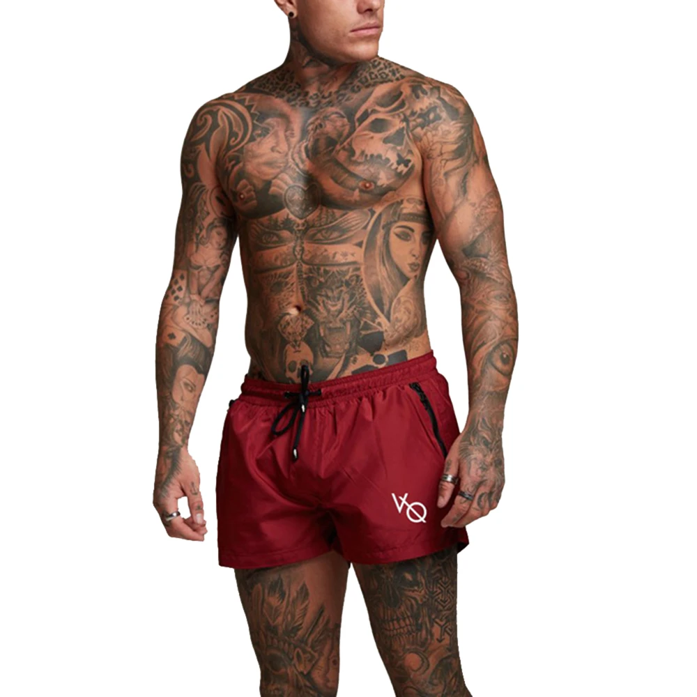 M-XXL Men Briefs Beach Shorts With Zipper Pocket Sports Suits Men's Swimming Trunks Swimsuit Swim Pants