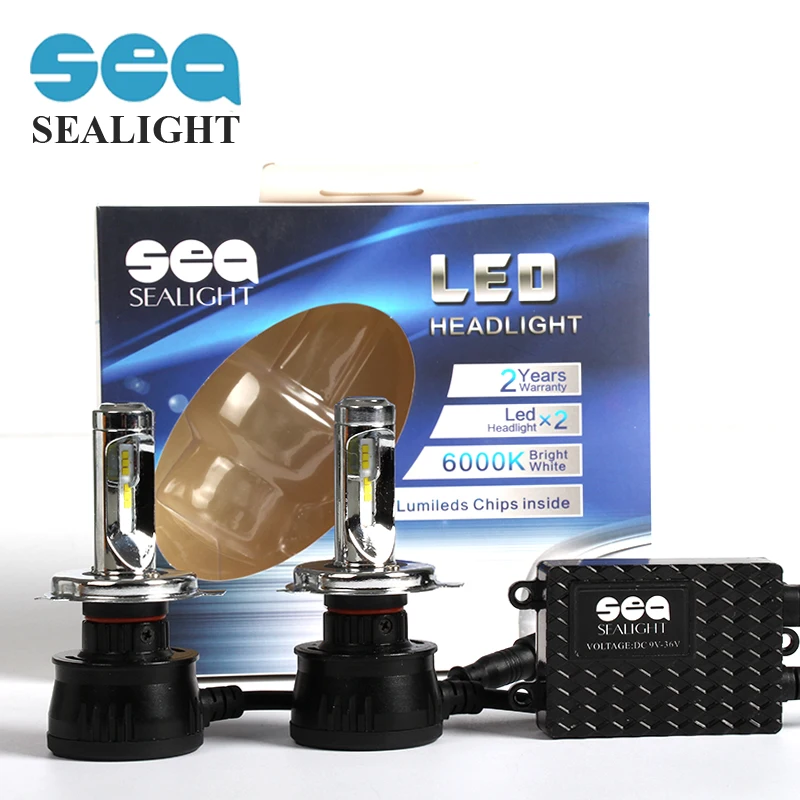 

SEALIGHT car-styling Pair 90W 10000LM LED Headlight H1 H3 H4 H7 H8 H9 H11 9003 9005 9006 9004 9007 H13 Car LED Headlight Bulb