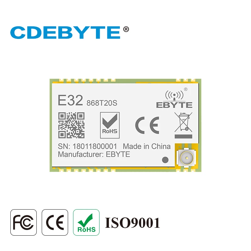 

SX1276 LoRa 868MHz 100mW SMD Wireless Transceiver CDEBYTE E32-868T20S 868 mhz TTL Long Range IPEX Transmitter and Receiver
