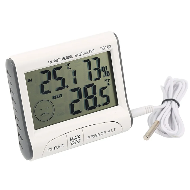 

LCD Digital In/Out Thermo. Temperature Humidity Meter Hygrometer thermometer DC 103