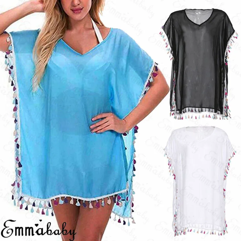

Women Summer Lace Crochet Bikini Cover Swimwear Bathing Suit Beach Dress Tops