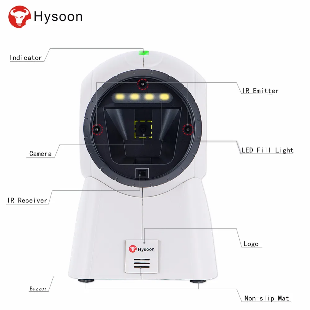 1D 2D Barcode Scanner Desktop Bar Code Reader with Automatic IR Sensor Scanning Platform fit POS S9T-YIr (30)