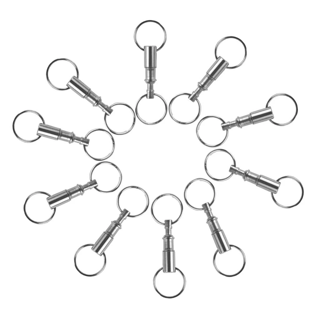 

Detachable Dual Range Key Rings Keychain Quick Release 10pcs Belt Support