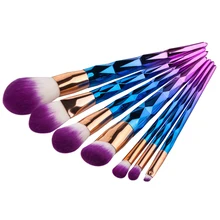 Geometric Diamond-Cut Handle Make-Up Brushes 7 pcs Set