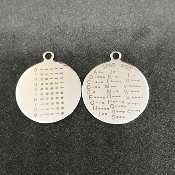 

NEW CW Training Coin HAM Ham Morse Code Card Morse CQ Telegraph Code Practice Coin