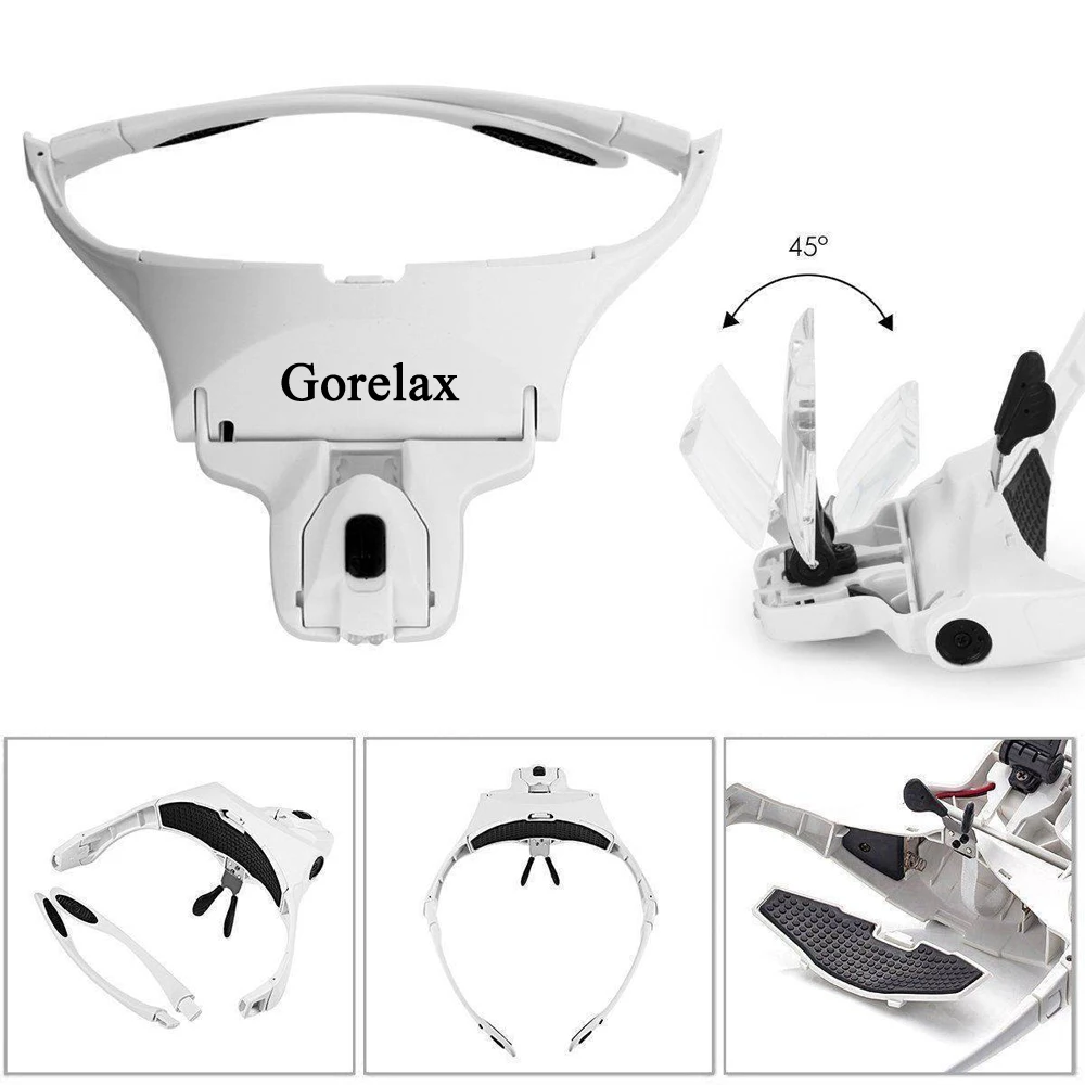 LED Light Headband Magnifying Glasses for Jewelers and Repair Work