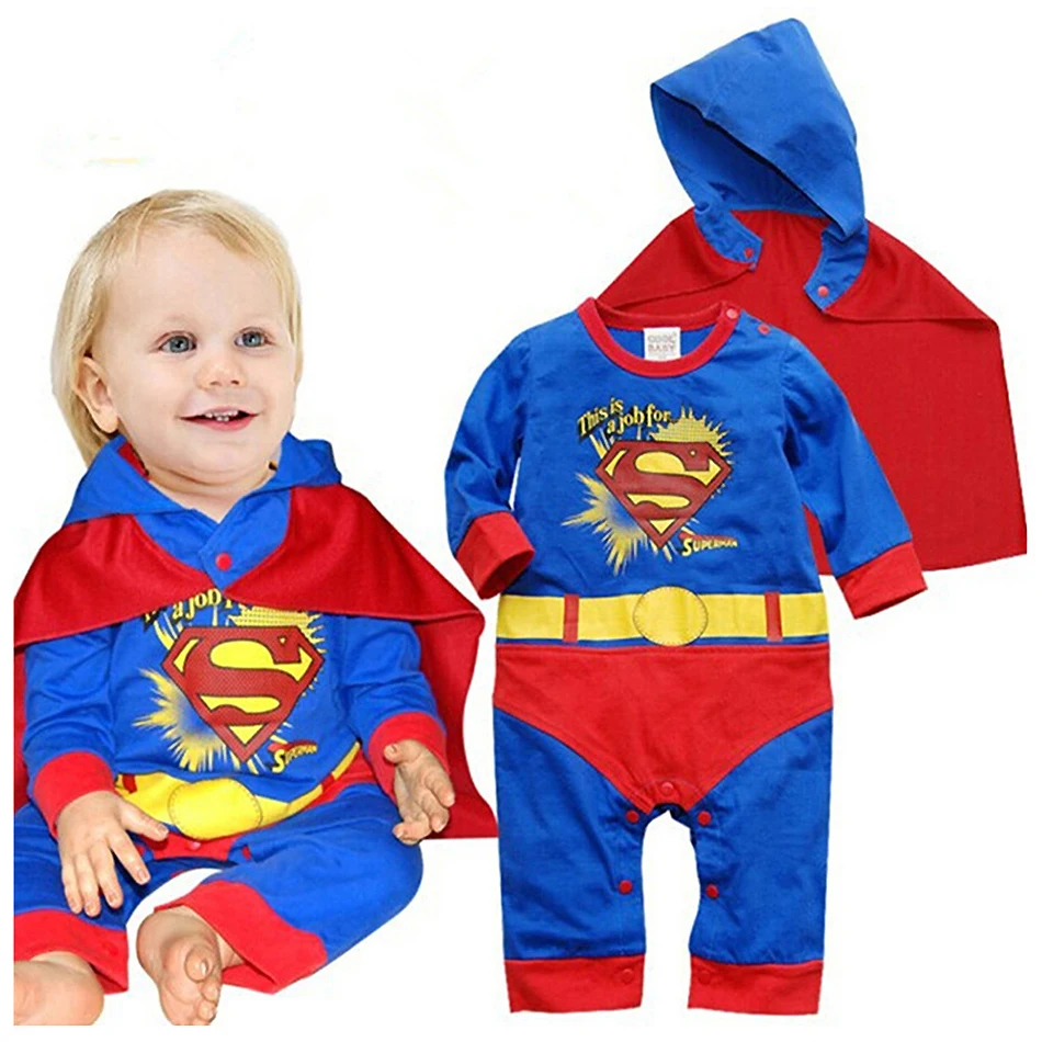 Детский Нарядный комбинезон с супергероями; комбинезон с человеком-пауком для малышей; комбинезон с Бэтменом для маленьких мальчиков; комплекты с рисунками из мультфильмов; одежда для маленьких девочек