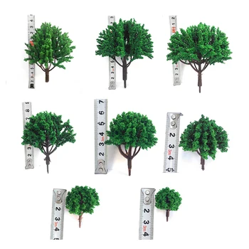 

20PCS 30mm+20PCS 40mm Simulation Bonsai Tree Artificial Plants Miniature Landscape fairy figurines Display Sand Table model free