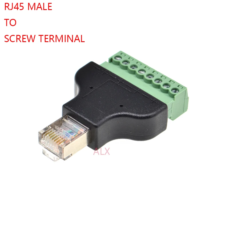 RJ45 Ethernet между до 8 PIN Клеммная конвертер RJ45 адаптер Разъем для cctv dvr