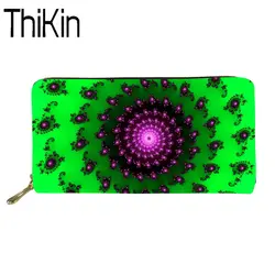 ThiKin Для женщин кошелек Для мужчин портмоне кошельки и держатели для леди длинный тонкий кожаный бумажник Винтаж цветочные девушки мини