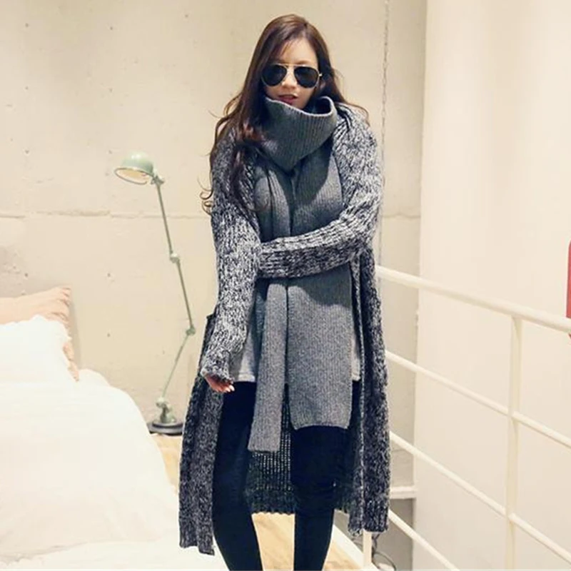 Long Cardigan Sweater Female 