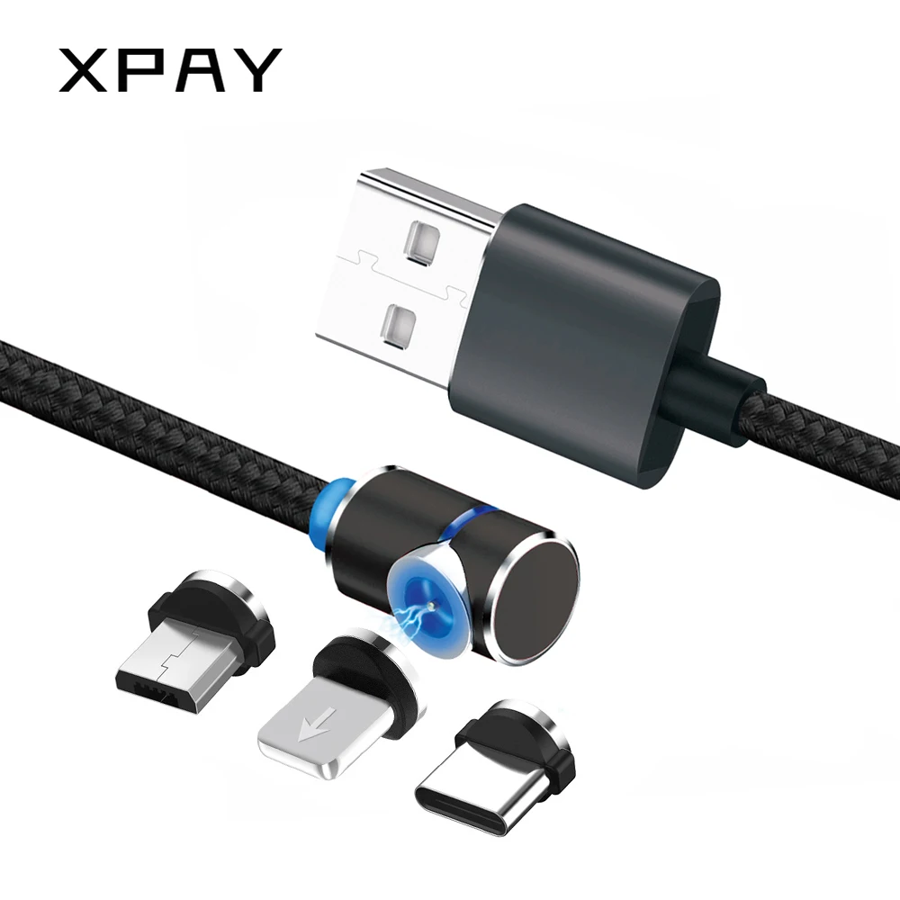

XPAY Magnetic Micro USB Cable For iPhone Samsung Type-c Charging Charge Magnet Charger Adapter USB C Type C Mobile Phone Cables