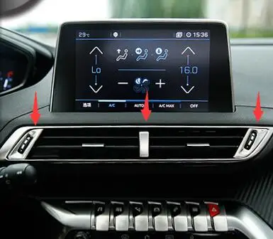 

For 2017 2018 Peugeot 3008 GT 5008 Stainless steel Car air conditioner Outlet decoration Cover trim Accessories Styling