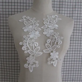 

Costume Supplies White Venise embroidery flower lace collar Fabric Sewing Applique DIY ribbon trim fringe craft wedding decor