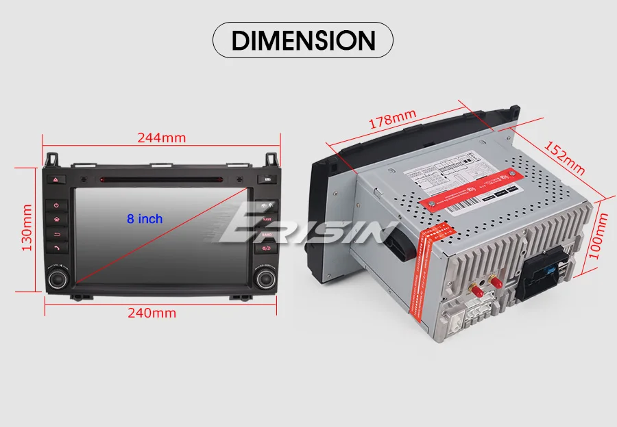 Clearance Erisin ES4821B 8" DAB+ Auto Radio 4G Android 9.0 Pie Car DVD Player SD GPS for Benz Sprinter Viano Vito 20 Clearance Erisin ES4821B 8" DAB+ Auto Radio 4G Android 9.0 Pie Car DVD Player SD GPS for Benz Sprinter Viano Vito 20