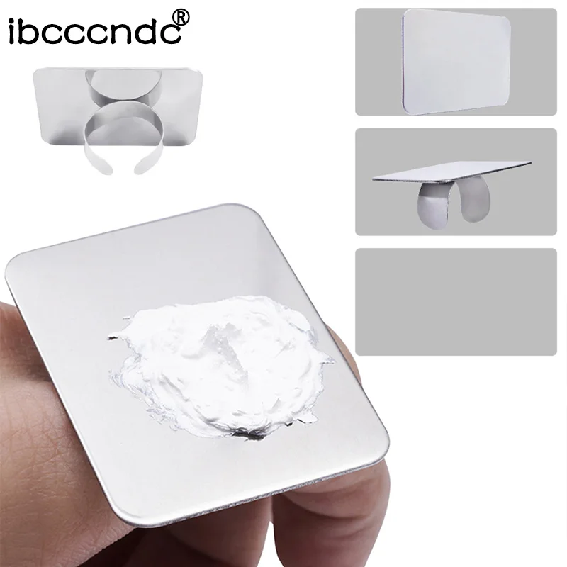 

1 pc Manicure Tool Finger Ring Mixing Color Palette Make up Cream Foundation Plate Cosmetic Make up Tools Nail Salon