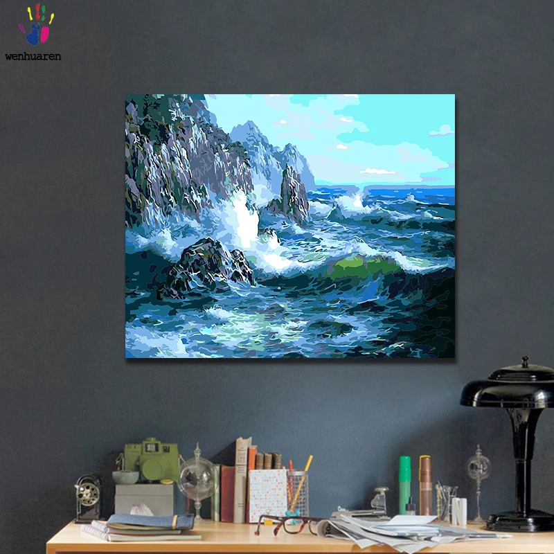 DIY окраска по номерам природных scenerypaintings по номерам с комплекты 40x50 защелка