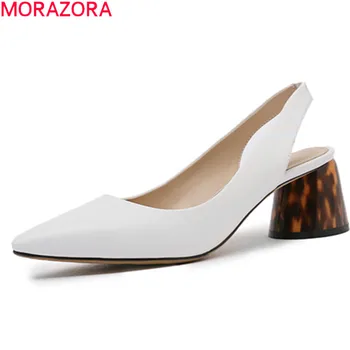 

MORAZORA 2019 new arrival women pumps suede leather summer shoes solid colors high heels dress shoes woman prom shoes