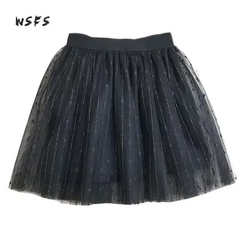 

Summer Mesh Ball Gown Short Skirt Black Gold Plaid Elastic Waist Skirts Womens Girls Sweet Vintage Elegant Sexy Party Mini Skirt
