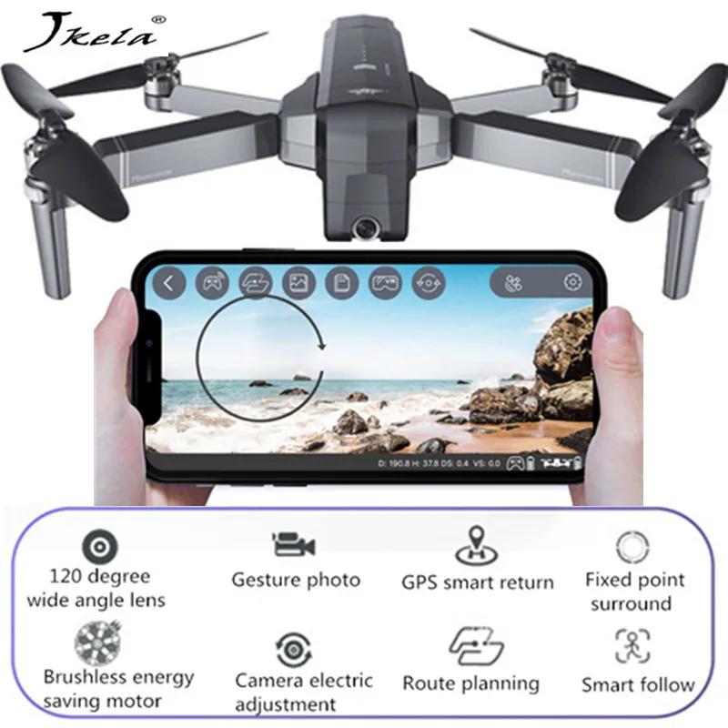 WIFI FPV с широкоугольной HD камерой F11 Мини Rc дроны x pro GPS Квадрокоптер вертолет
