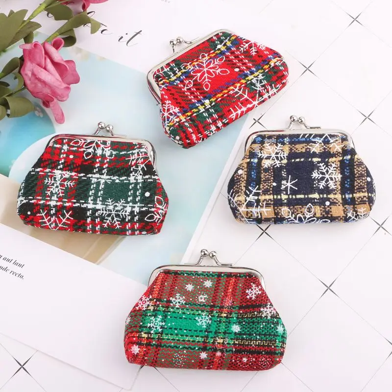 Fashion Christmas snowflakes Wallet Card Holder Case Coin Purse Clutch