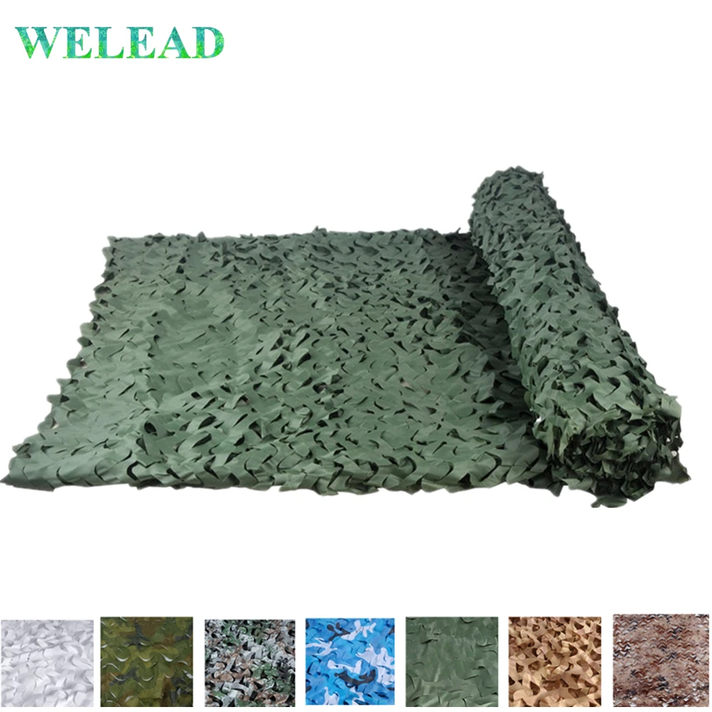 

WELEAD 2x5 Simple Camping Outdoor Sun Shelter Hunting Camouflage Nets Military Awning Army Camo Mesh Netting Awning for Car Tent