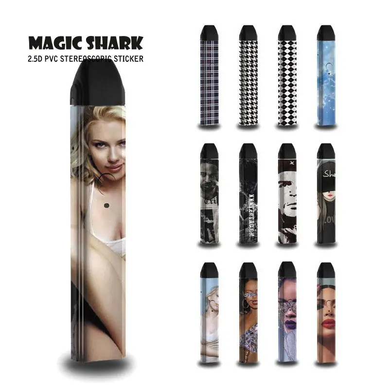 

Magic Shark Che Guevara Dreamy Sky Scarlett Sexy Woman No Fade PVC Bumpy Sticker Wrap Film Case for Uwell Caliburn 288-300