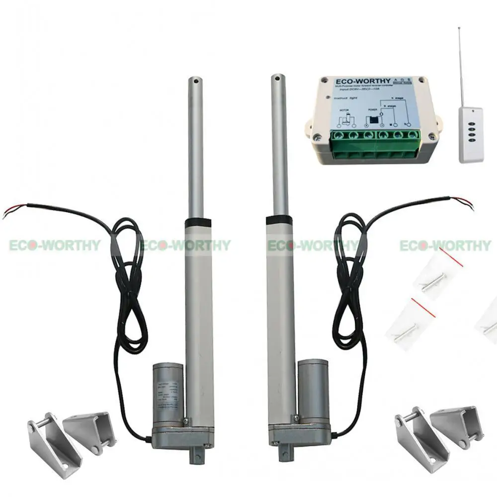 

2 Set 200mm 12V Linear Actuator and Wireless Remote Control for Camera Car DC Motor