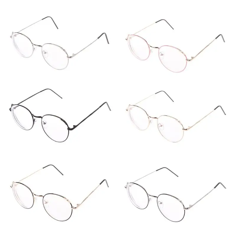 

Women Cat Eye Myopia Eyepieces Optical Round Metal Frame Glasses Flat Mirror -1.0 -1.5 -2.0 -2.5 -3.0 -3.5 -4.0 -5.0 -5.5 -6.0