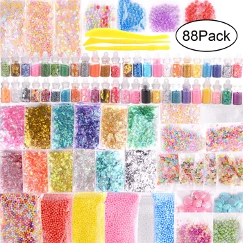 

Children's DIY Parent-child handmade materials slime suits Fishbowl beads, Foam Balls, Fruit Flower Animal Slices, Pearls