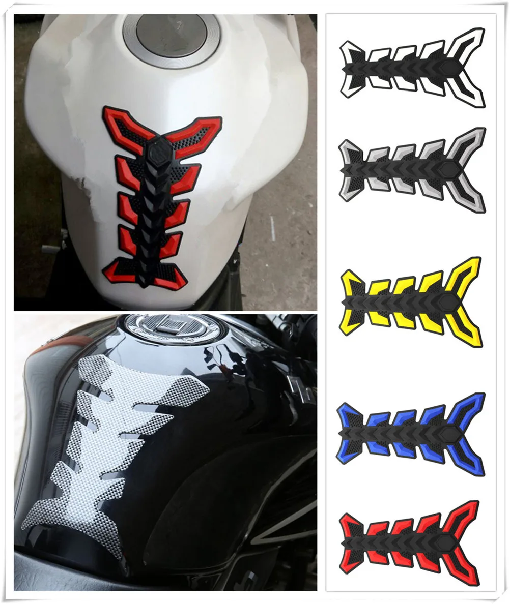 Motorcycle accessories decal fuel tank sticker 3D fish bone glue for Ducati ST4S Scrambler Desert Sled 950 1200 S GT MULTISTRADA