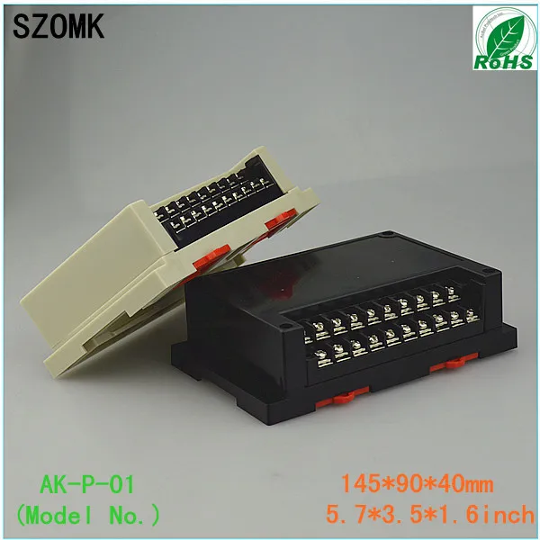 

1 piece wall mount box plastic din rail housing electrical enclosure for pcb broad 145x90x41mm