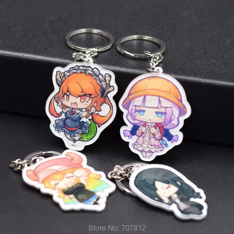 

Tohru Kanna Action Figure kobayashi-san Chi no Maid Dragon Keychain Pendant Car Key Chain Accessories LNP003 LTX1