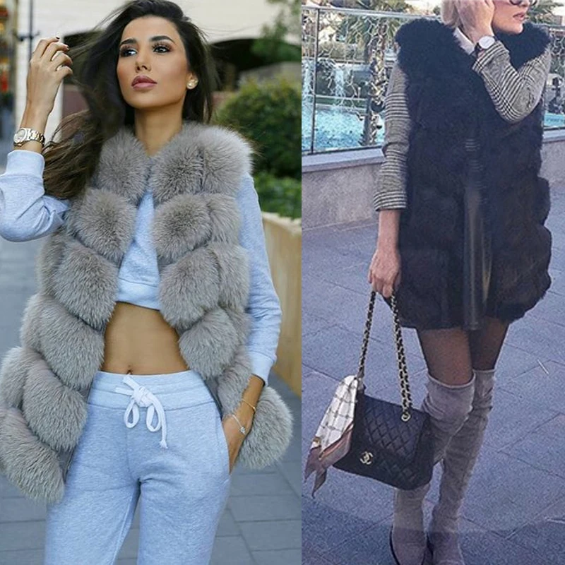 Ethel Anderson Winter 6 Rijen Geïmporteerd Finland Real Fox Bont Vest Natural Fox Fur Gilet Vrouwen Bedekt Jas Jas Plus size Uitloper Ethel Anderson Winter 6 Rijen Geïmporteerd Finland Real Fox Bont Vest Natural Fox Fur Gilet Vrouwen Bedekt Jas Jas Plus size Uitloper