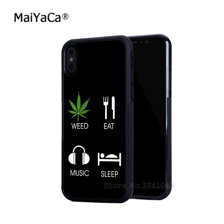 eat weed sleep music classic silicone soft edge phone cases for iPhone 11 pro max 5s SE 6 6s 7 8 plus X XR XS MAX cover