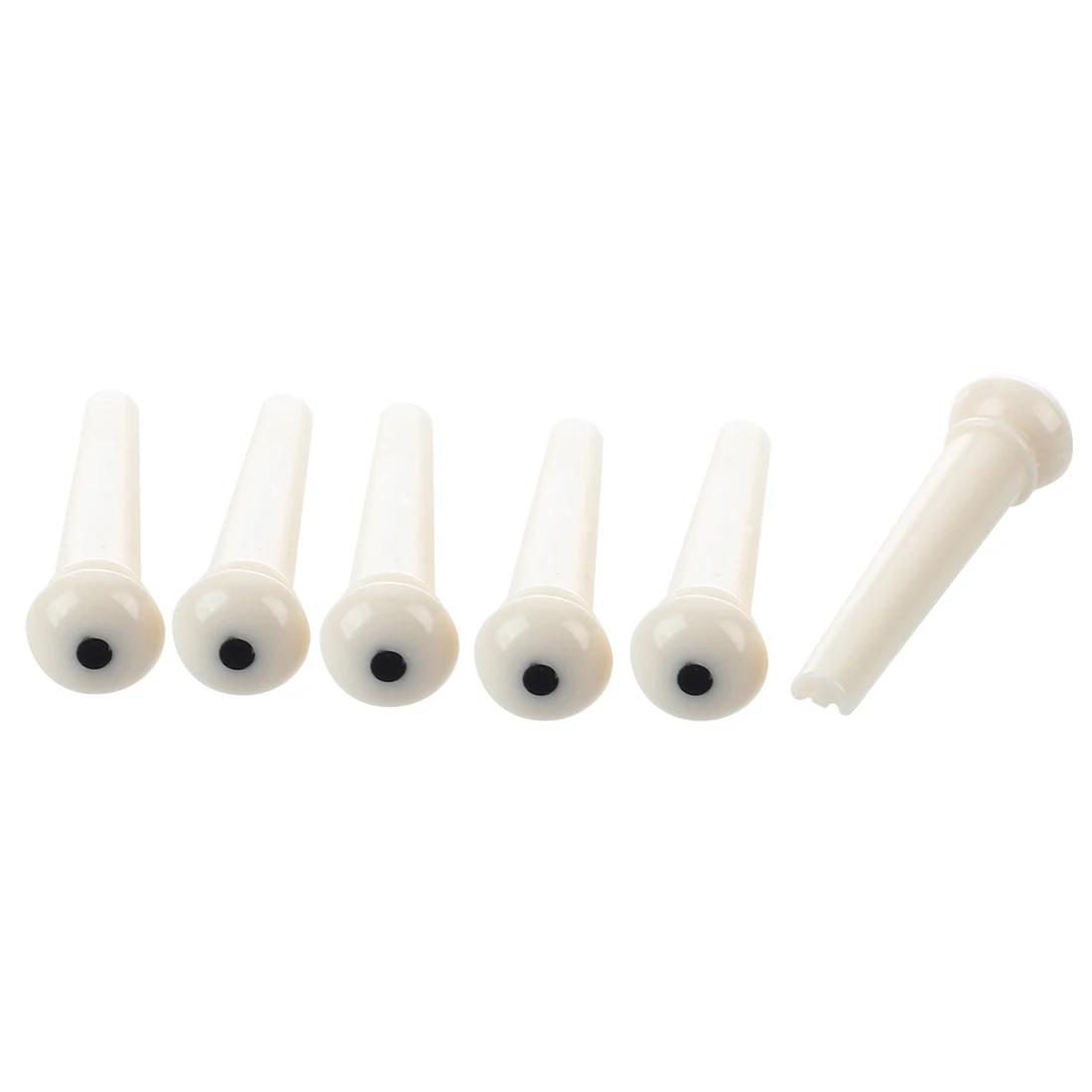 

HOT 6 Ivory acoustic guitar bridge pin black dot inlays