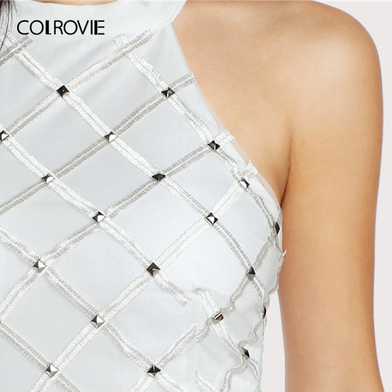 Женский комбинезон COLROVIE с открытой спинкой и высокой талией 2019|Комбинезоны| |