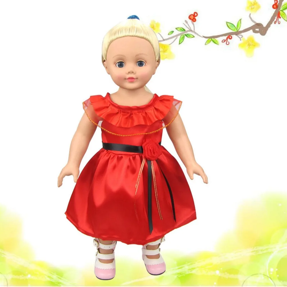 wamami Details about New Handmade Fashion Red dress skirt For 18inch American Girl Doll